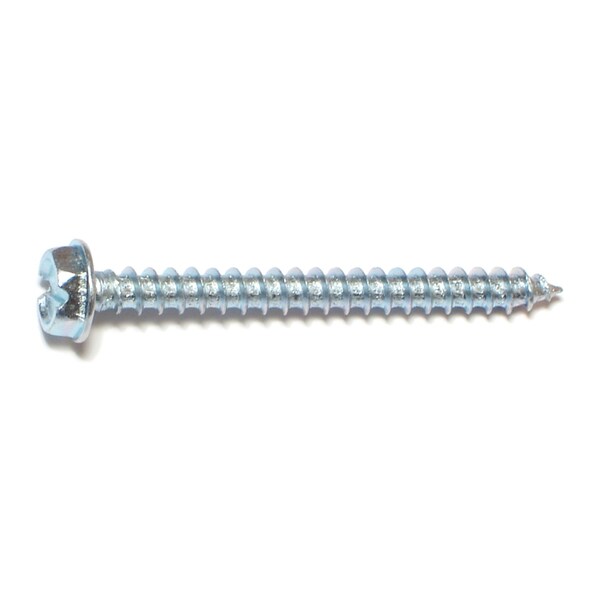 Midwest Fastener Sheet Metal Screw, #10 x 2 in, Zinc Plated Steel Flange Hex Head Slotted Drive, 100 PK 02941 - main